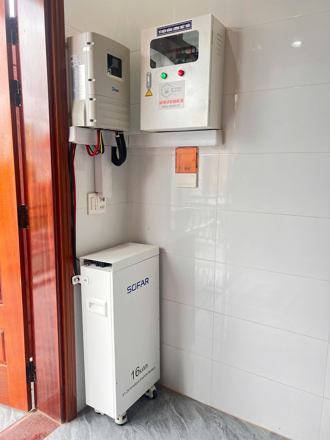 Hệ hybrid pin lưu trữ 16kWh